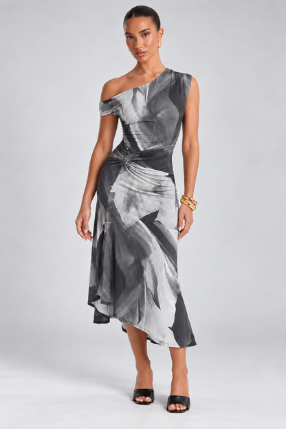 Vestido amara color gris, vista completa del diseño