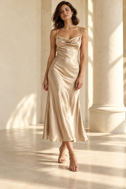 Vestido Éloise · Champagne