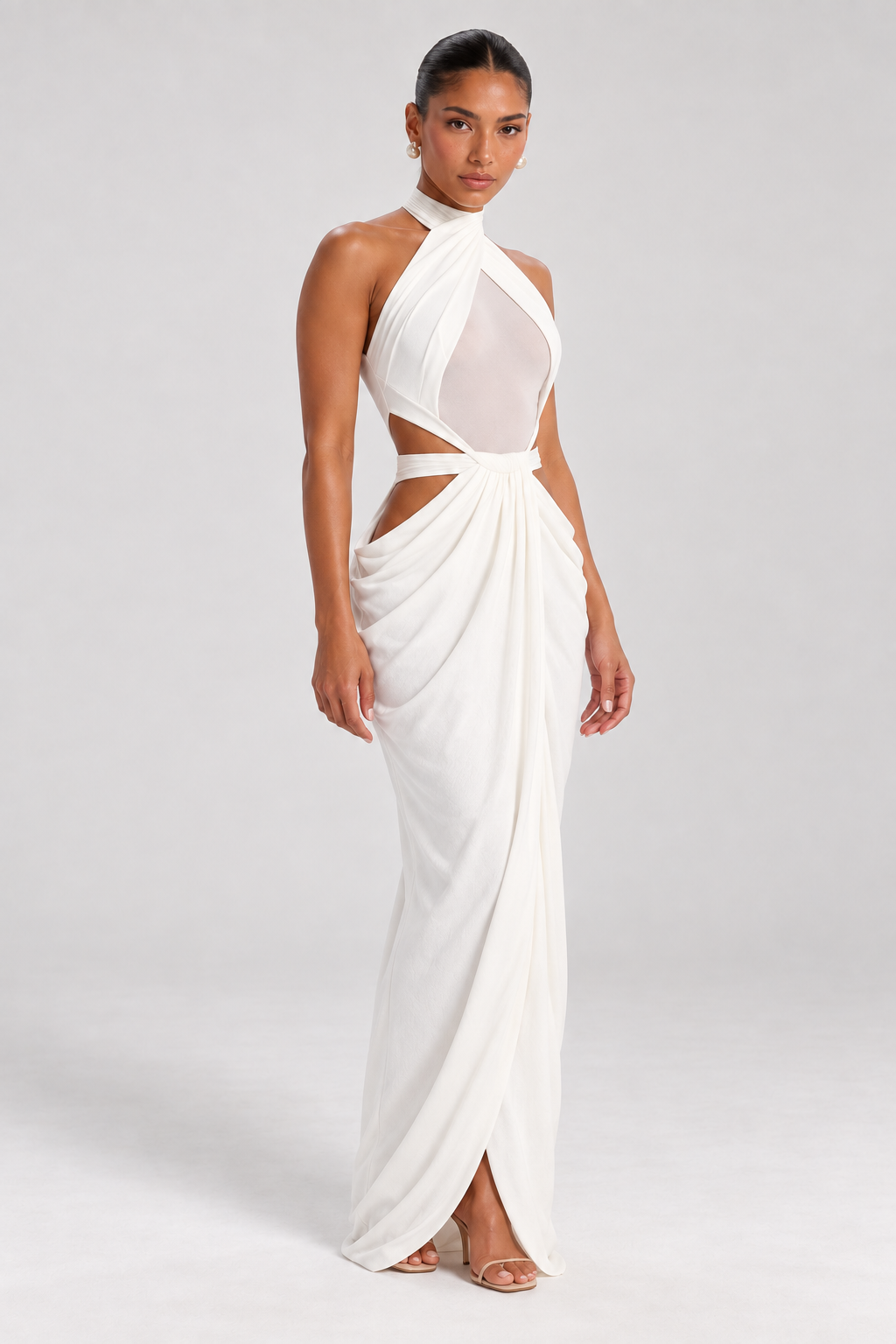 Vestido Halter Aurora · SILKARA — otra perspectiva