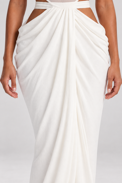 Vestido Halter Aurora · SILKARA — detalle de la prenda