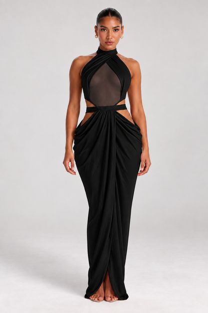 Vestido Aurora · Negro, vista del diseño