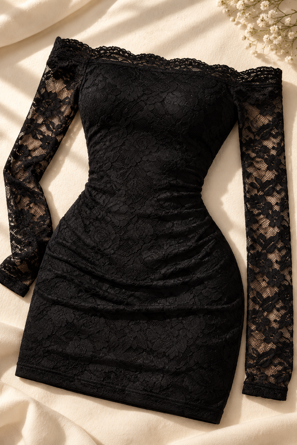 Vestido de Encaje Noire · detalle del encaje