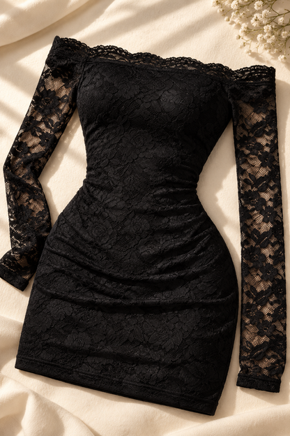 Vestido de Encaje Noire · detalle del encaje