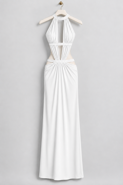 Vestido sienna color blanco, vista completa del diseño