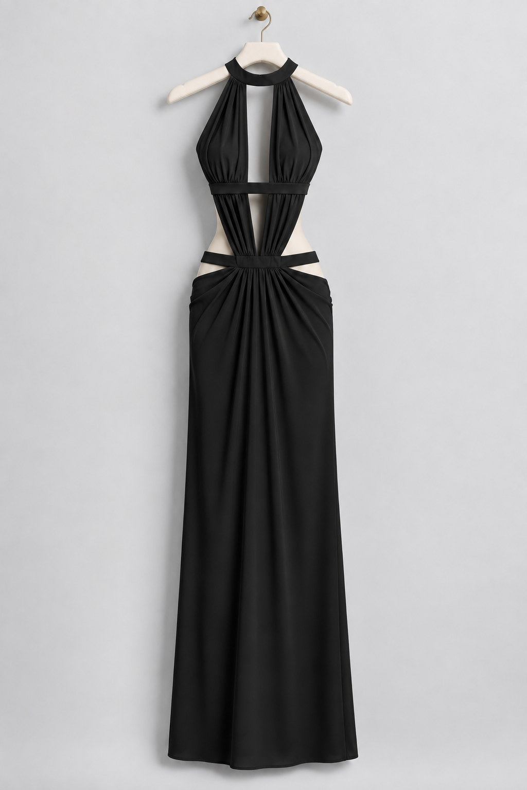 Vestido sienna color negro, vista completa del diseño