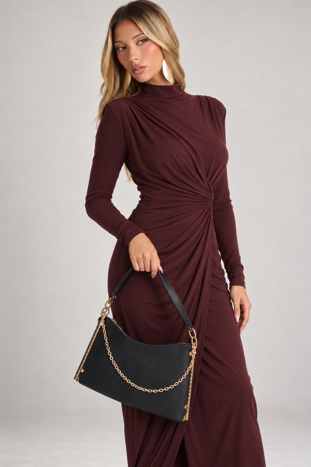 Bolso de Hombro Vittoria · SILKARA — Negro, otra vista